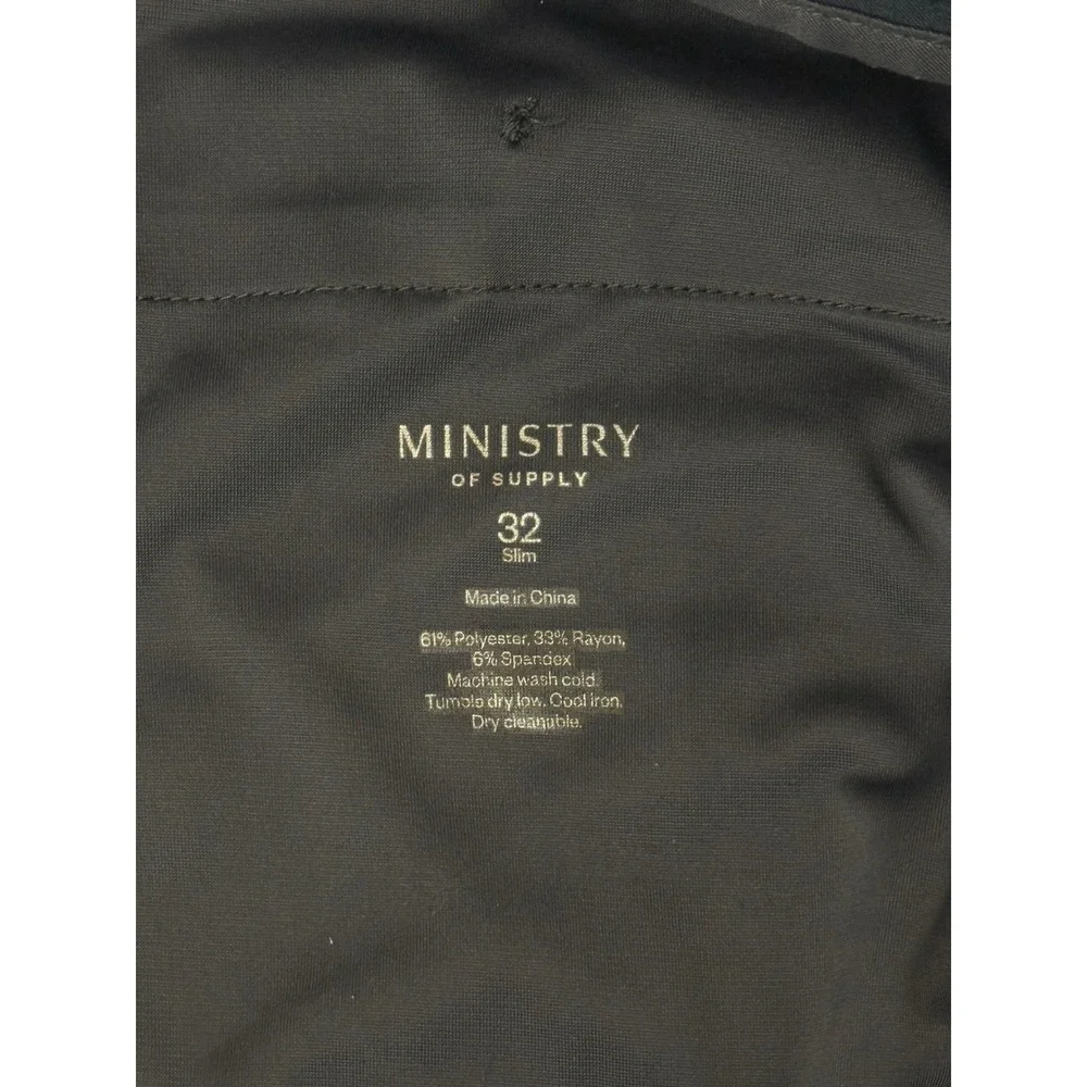 Ministry of Supply Kinetic Slim Navy Blue Performance Pants Mens 32 Slim Stretch